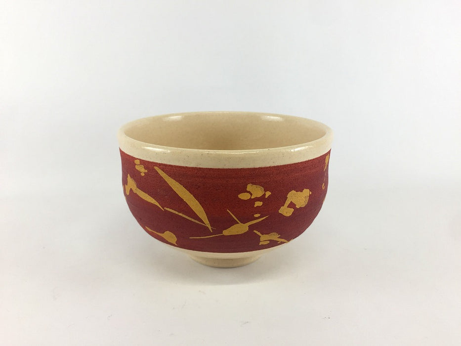 錦赤巻散し　抹茶碗(450 cc)　12cm　伊万里焼(j.R)