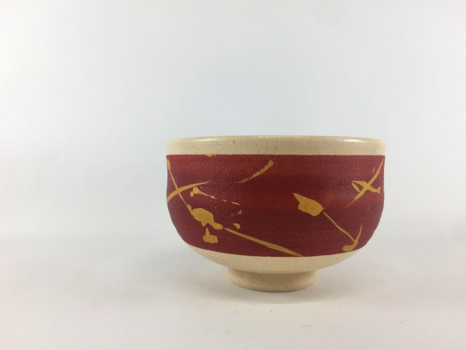 錦赤巻散し　抹茶碗(450 cc)　12cm　伊万里焼(j.R)