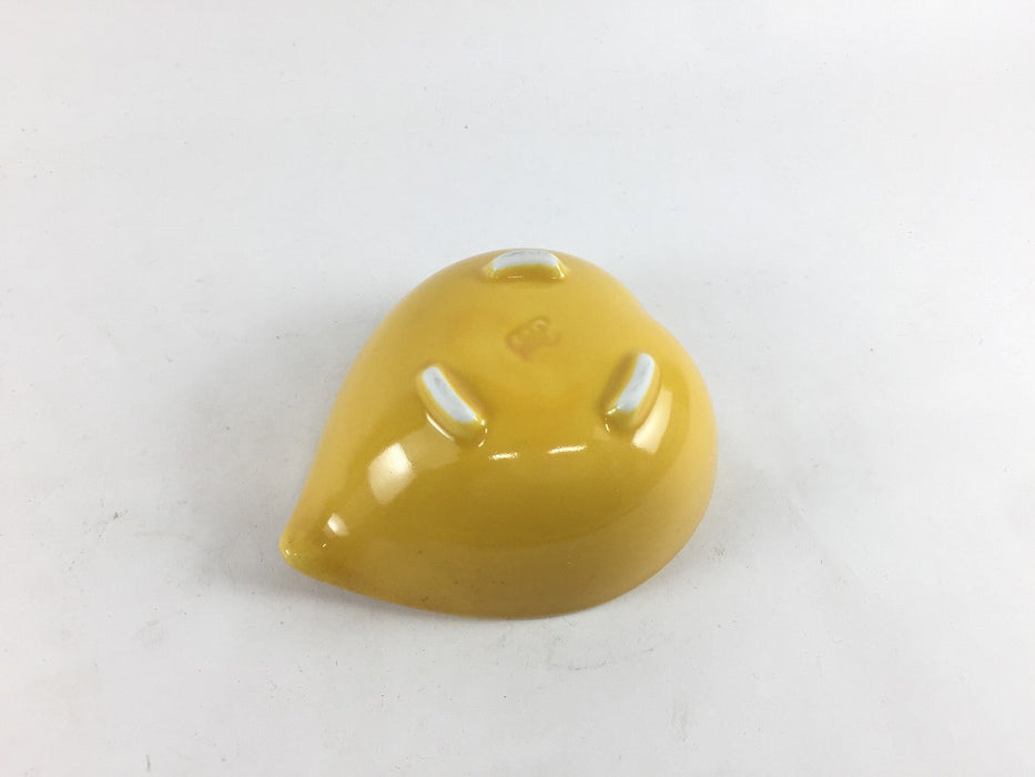 【SALE】レモン黄ハート小付　8.5cm　波佐見焼【訳あり】