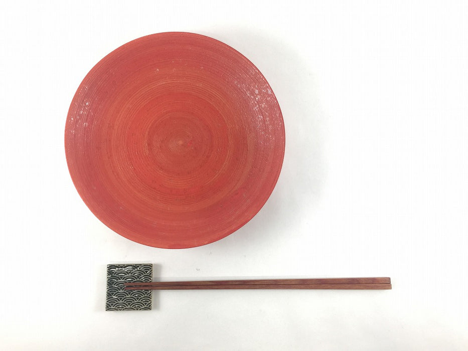 【SALE】18cm深皿.朱赤巻　有田焼【訳あり】