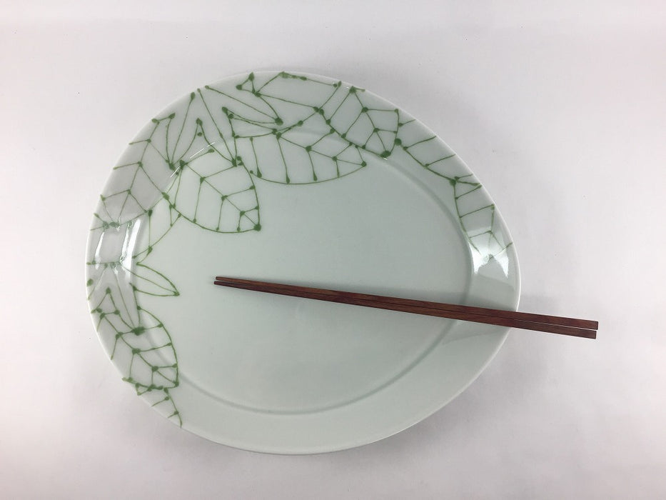 【SALE】(葉文)265エッグプレート　27cm　有田焼【訳あり】