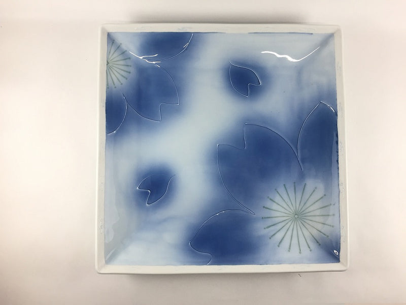SALE】29cm角大皿.青吹桜 波佐見焼【訳あり】 — 佐賀有田 ギャラリーつじ信