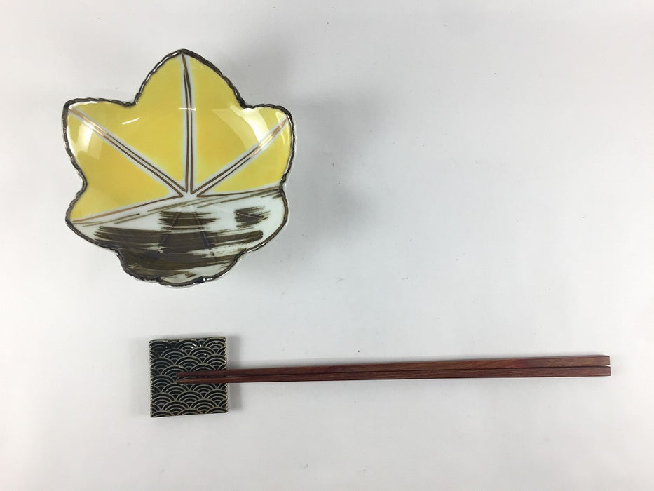 【SALE】魯山人写し紅葉皿.黄　12cm　有田焼【訳あり】