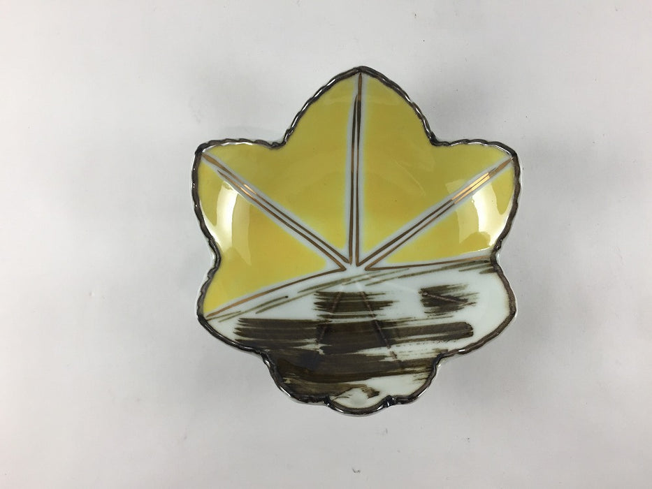 【SALE】魯山人写し紅葉皿.黄　12cm　有田焼【訳あり】