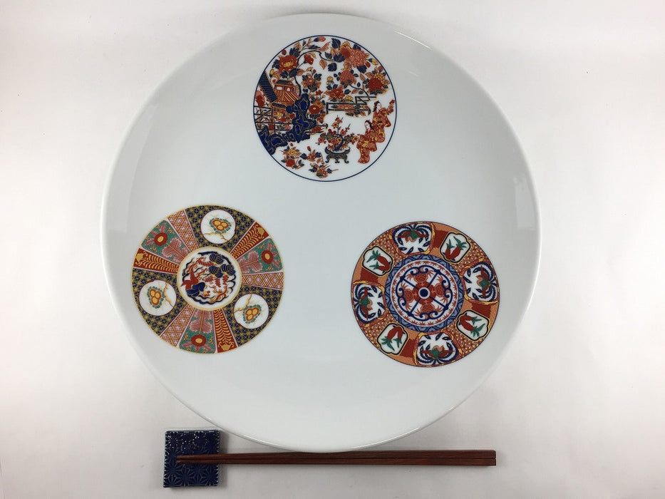 【新作入荷】32cm丸皿　古伊万里丸文　肥前有田焼(j.R)
