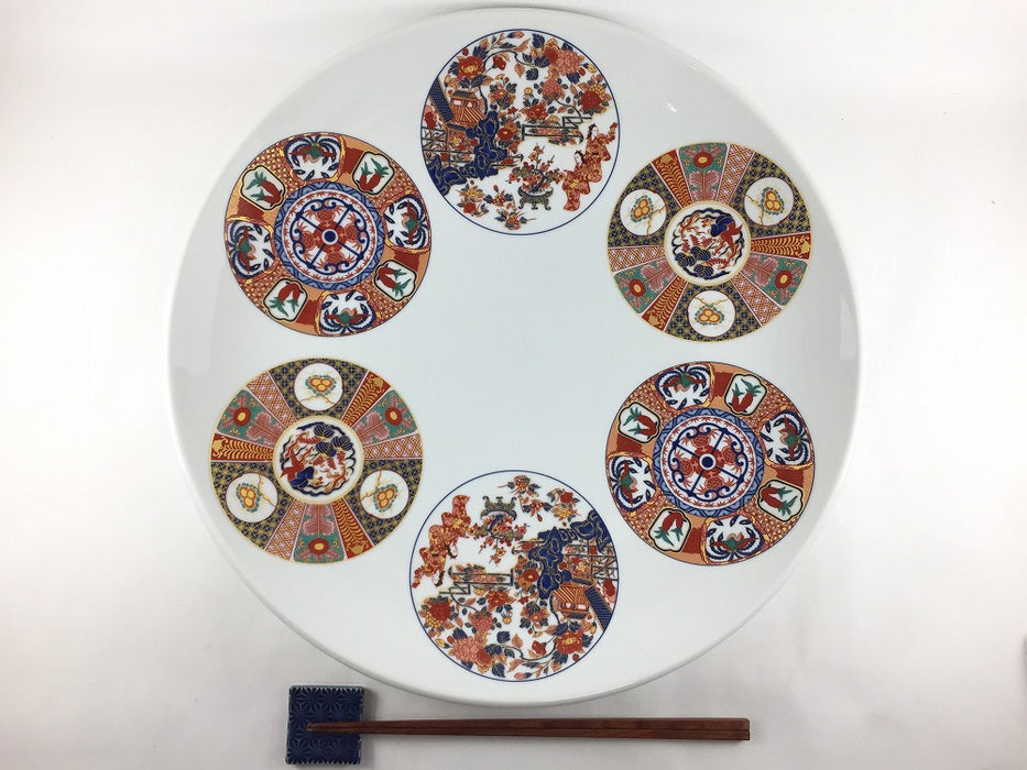【新作入荷】36cm丸皿　古伊万里丸文　肥前有田焼(j.R)