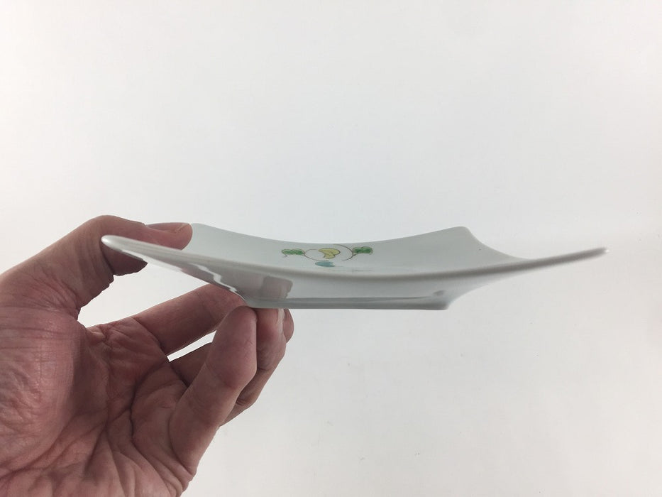 【SALE】色絵唐草角皿　15cm　波佐見焼【訳あり】