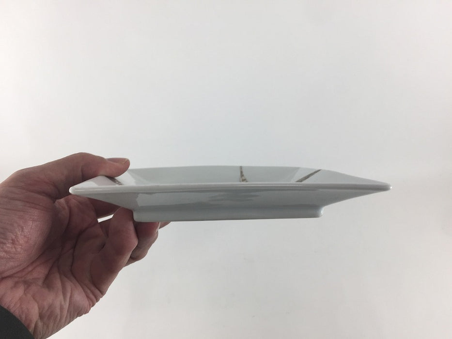 【SALE】プラチナ刷毛額渕5.5寸皿　16cm　有田焼【訳あり】