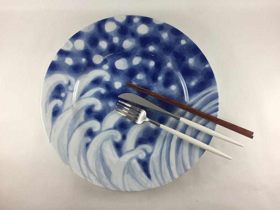 【SALE】染波.31cmプレート　美濃焼【訳あり】