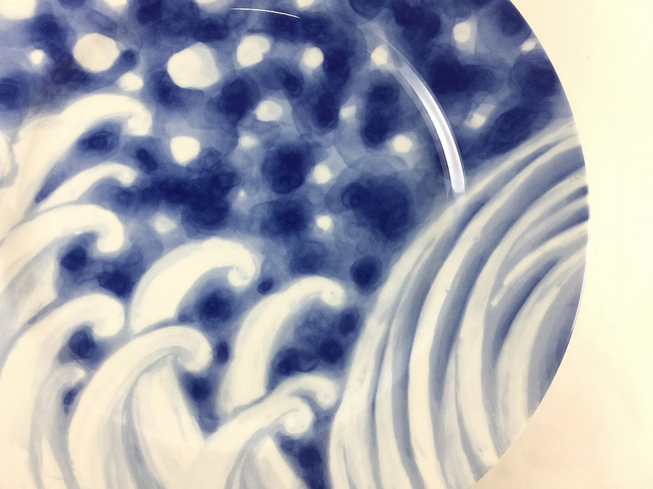 【SALE】染波.31cmプレート　美濃焼【訳あり】