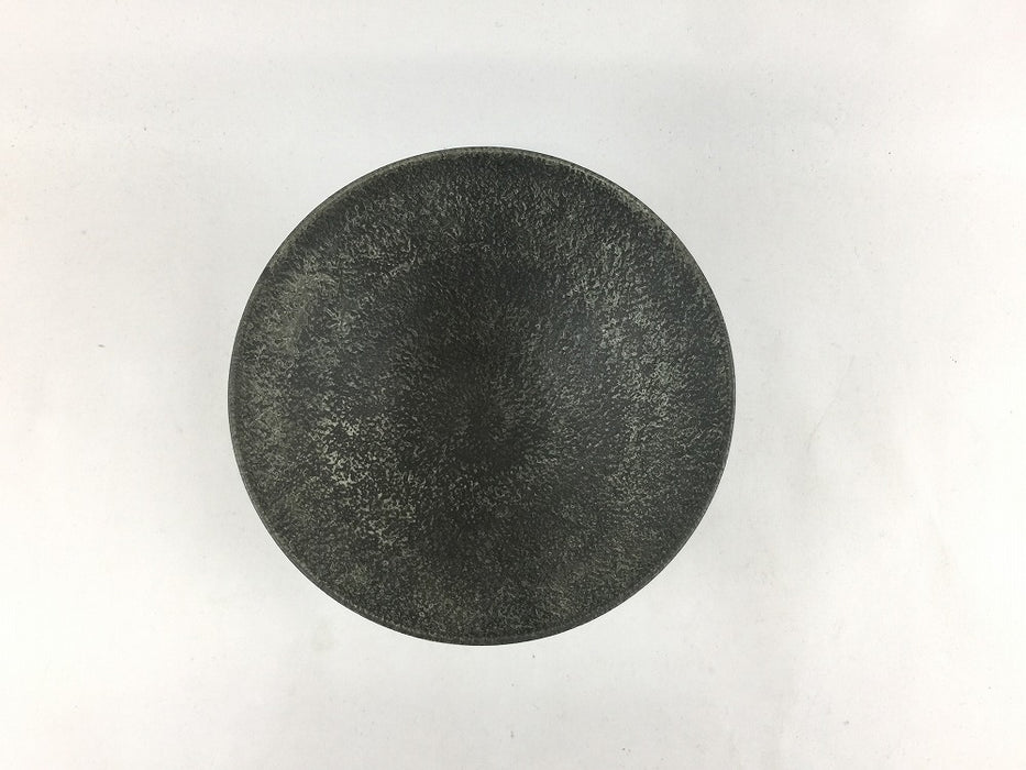 内外梨地炭彩　丸高台飯碗(大)　12cm　有田焼李荘窯　(j.R)