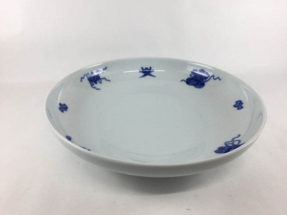 【SALE】245アール皿(染宝尽し)　25cm　波佐見焼【訳あり】