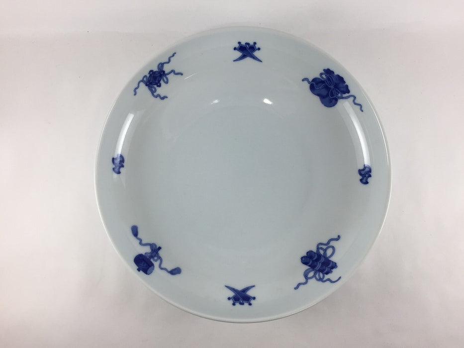 【SALE】245アール皿(染宝尽し)　25cm　波佐見焼【訳あり】