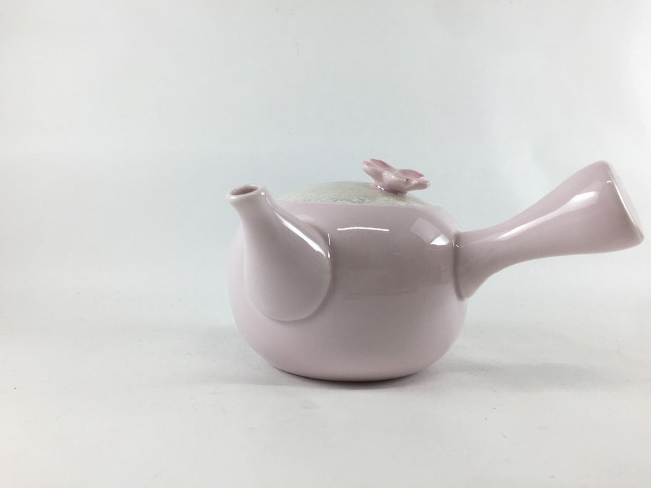 350cc桜ツマミ丸急須　薄虹彩桜　7.5cm　有田焼
