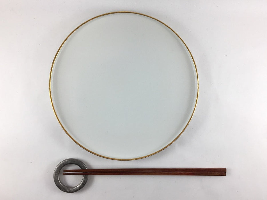 【SALE】frame21cmプレート　練白(A/B)　有田焼【訳あり】