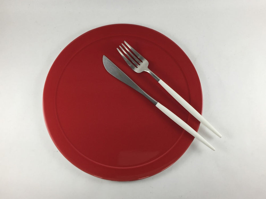 【SALE】26cmフラットプレート　レッド(A/B/C)　波佐見焼【訳あり】