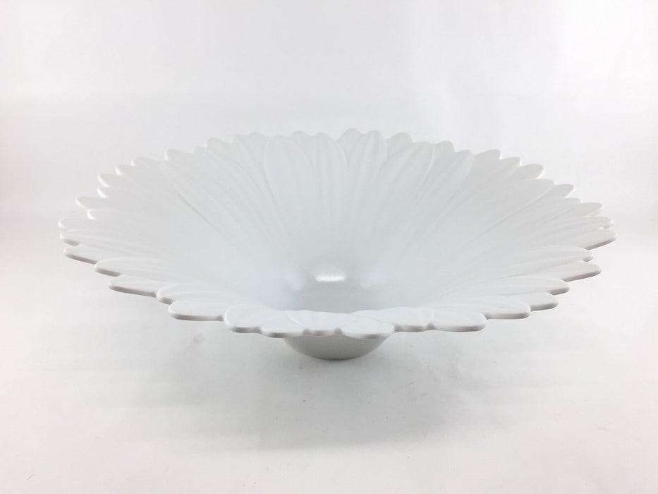 【SALE】白磁ブラスト　ガーベラ反鉢　26cm　有田焼【訳あり】