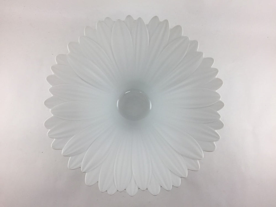 【SALE】白磁ブラスト　ガーベラ反鉢　26cm　有田焼【訳あり】