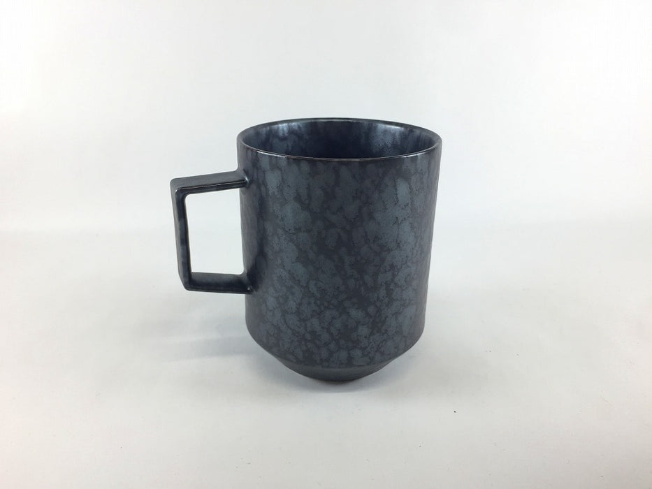 80カットマグ　(ミスト/黒サビ絞りマット)　400cc　有田焼(j.R)