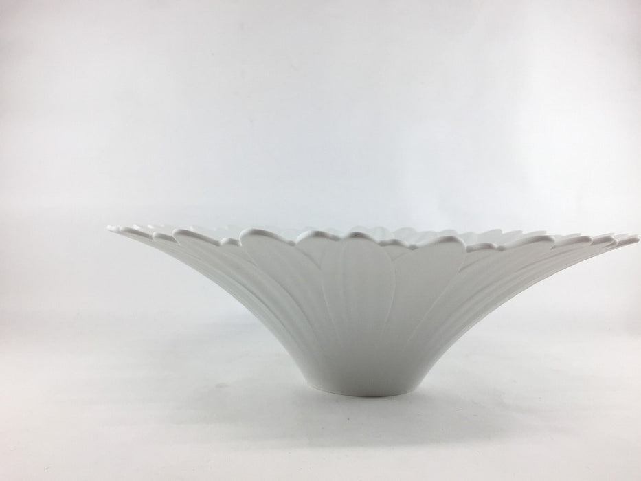 【SALE】白磁ブラスト　ガーベラ反鉢　26cm　有田焼【訳あり】