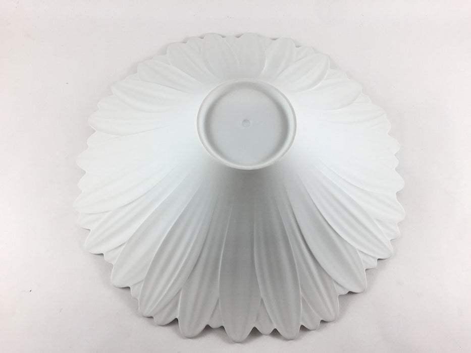【SALE】白磁ブラスト　ガーベラ反鉢　26cm　有田焼【訳あり】