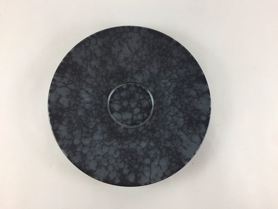 8.0cmコーヒーカップ＆ソーサー　黒サビ絞りマット　210cc　有田焼(j.R)