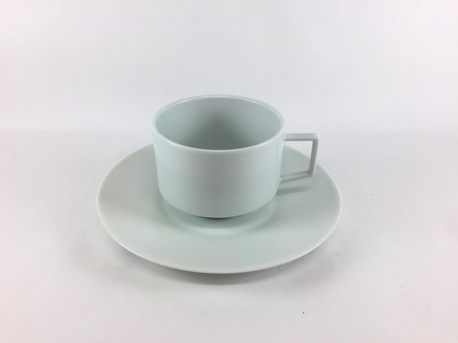 8.0cmコーヒーカップ＆ソーサー　白マット　210cc　有田焼(j.R)