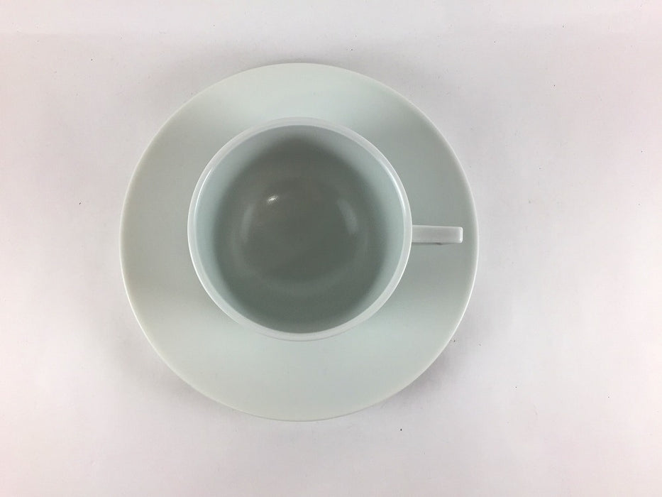8.0cmコーヒーカップ＆ソーサー　白マット　210cc　有田焼(j.R)
