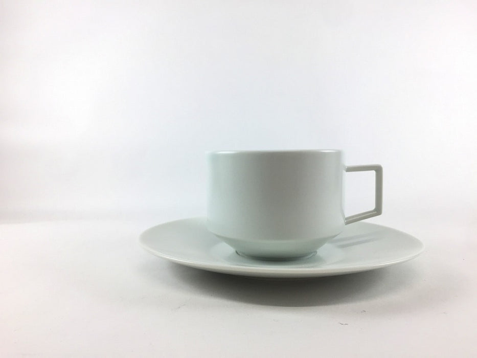 8.0cmコーヒーカップ＆ソーサー　白マット　210cc　有田焼(j.R)