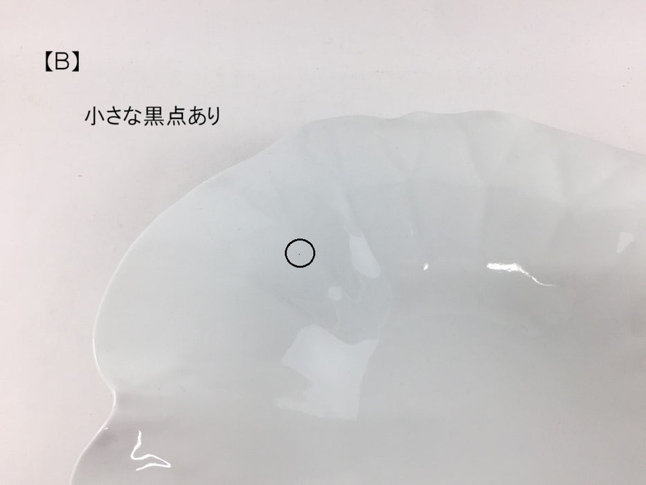 【SALE】(強化)白磁　ロータスプレート(A/B/C)　25cm　有田焼【訳あり】