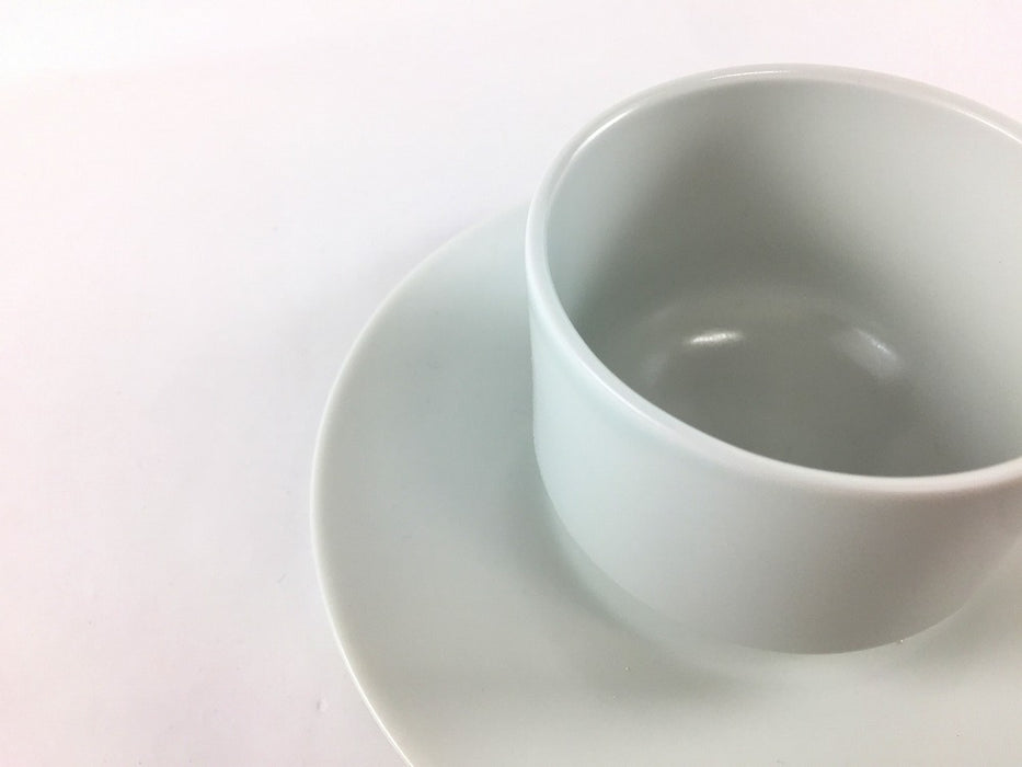 8.0cmコーヒーカップ＆ソーサー　白マット　210cc　有田焼(j.R)