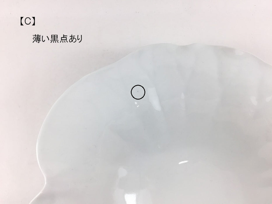 【SALE】(強化)白磁　ロータスプレート(A/B/C)　25cm　有田焼【訳あり】