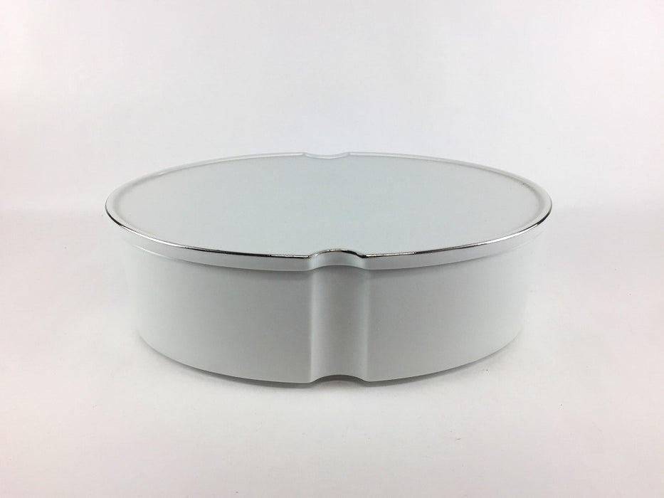 【SALE】太白銀彩渕プラチナ　わっぱ型蓋物　三川内焼【訳あり】