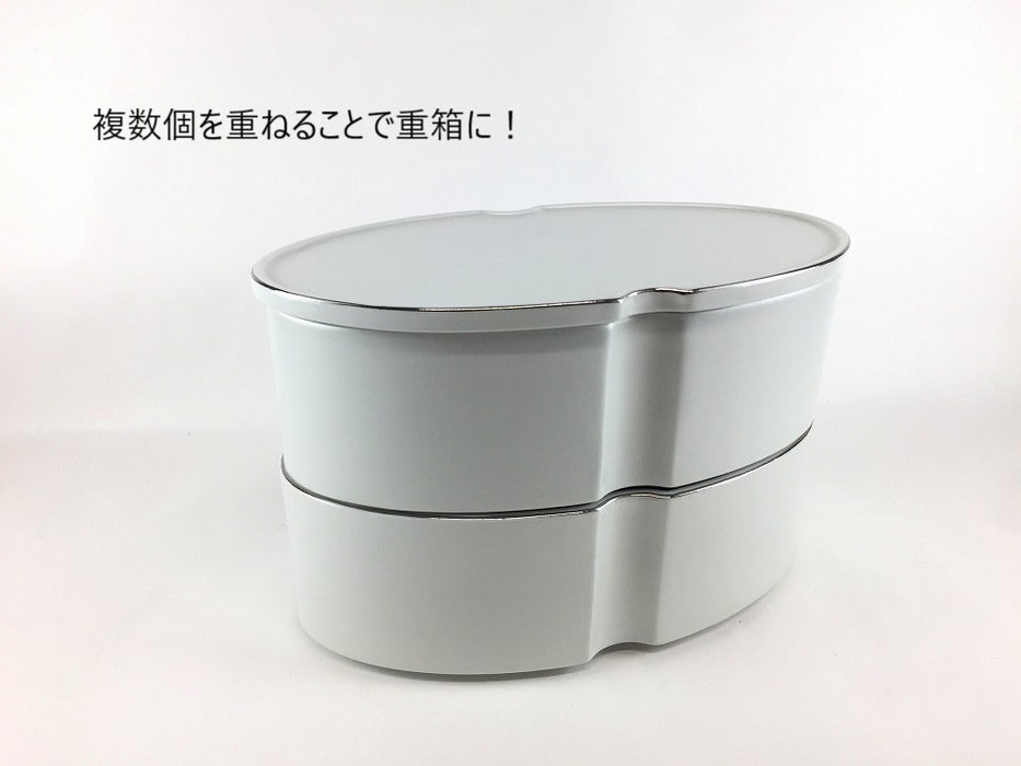 【SALE】太白銀彩渕プラチナ　わっぱ型蓋物　三川内焼【訳あり】