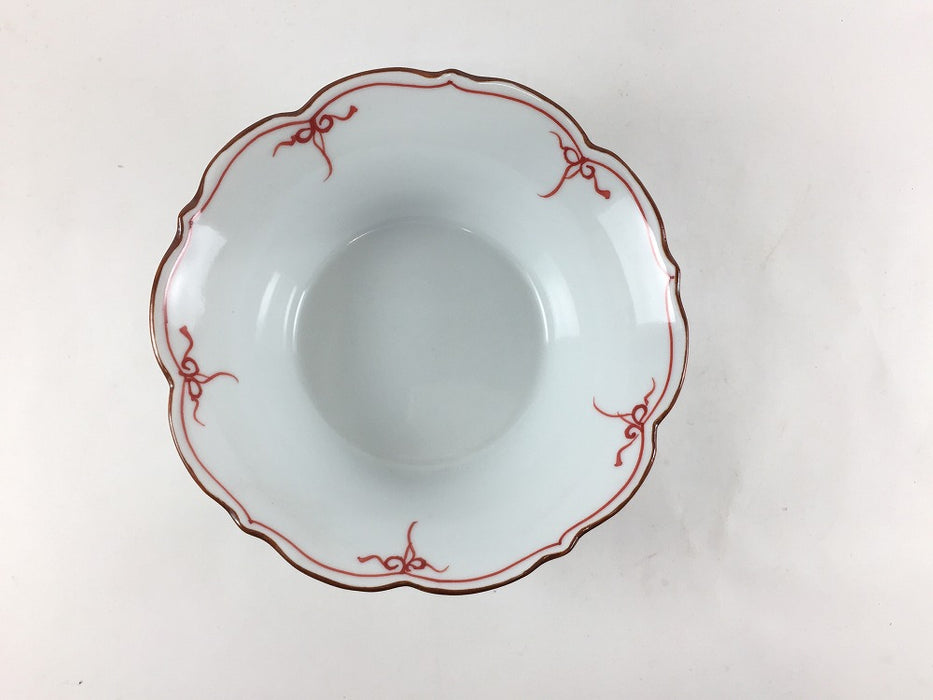 【SALE】15cm桔梗反向　赤瓔珞　波佐見焼【訳あり】
