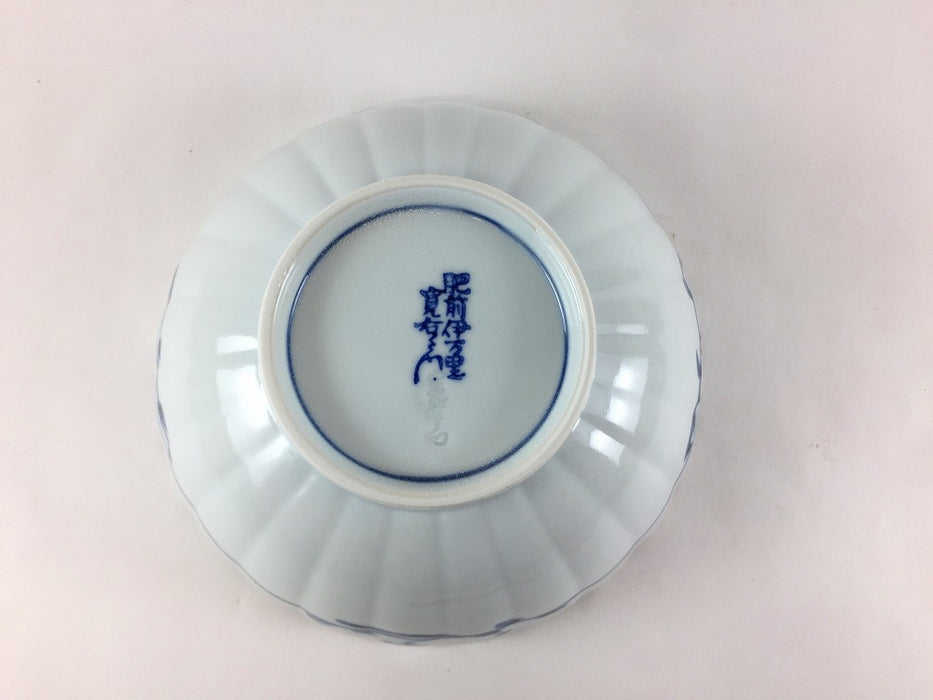 染付菊割草　5寸ボール　16cm　伊万里焼(j.R)