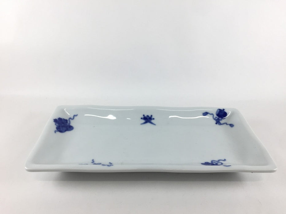 【SALE】245波長皿(染宝尽し)　25cm　波佐見焼【訳あり】