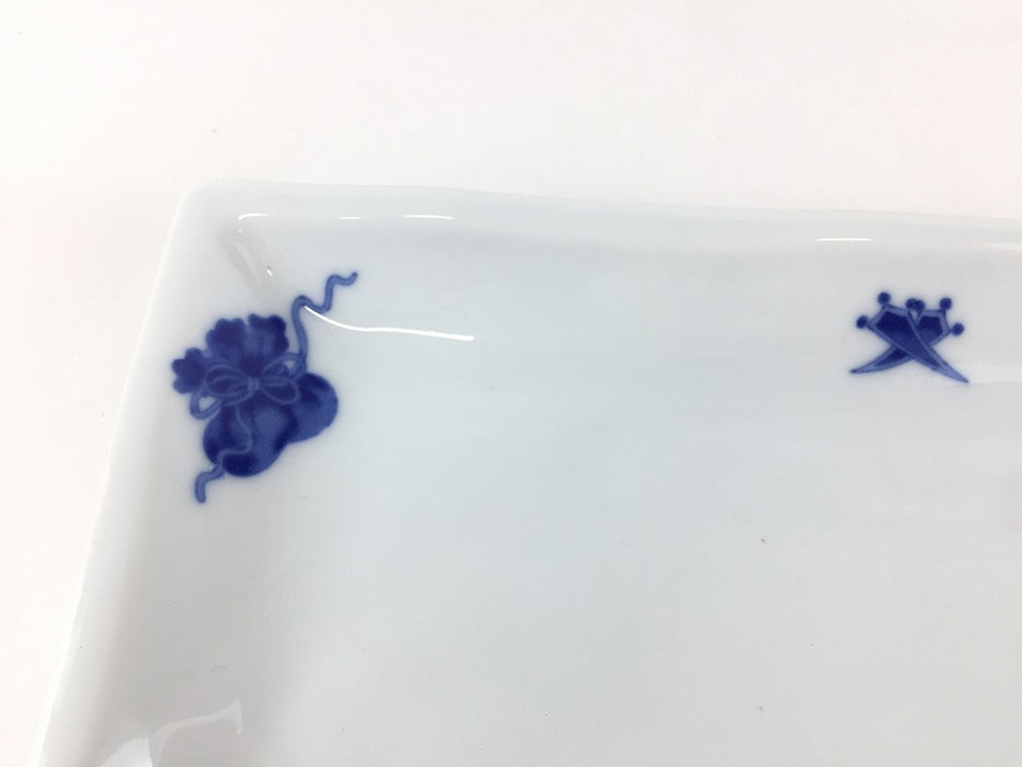 【SALE】245波長皿(染宝尽し)　25cm　波佐見焼【訳あり】