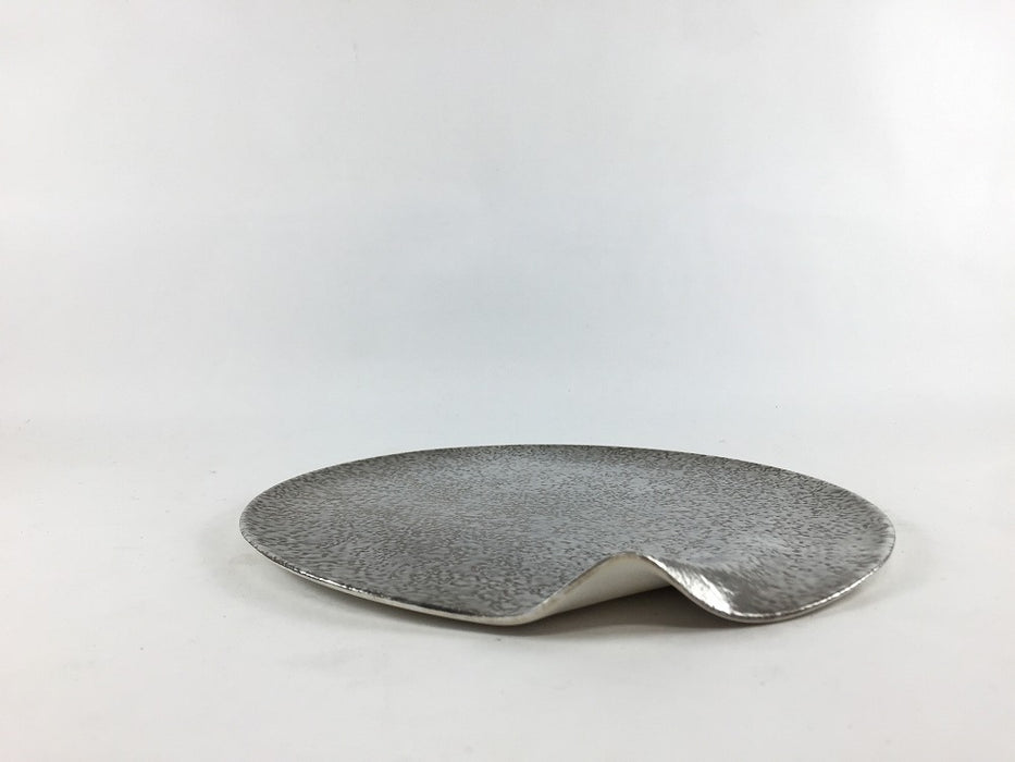 【SALE】本銀彩白吹　φ170片上りプレート　17cm　有田焼【訳あり】