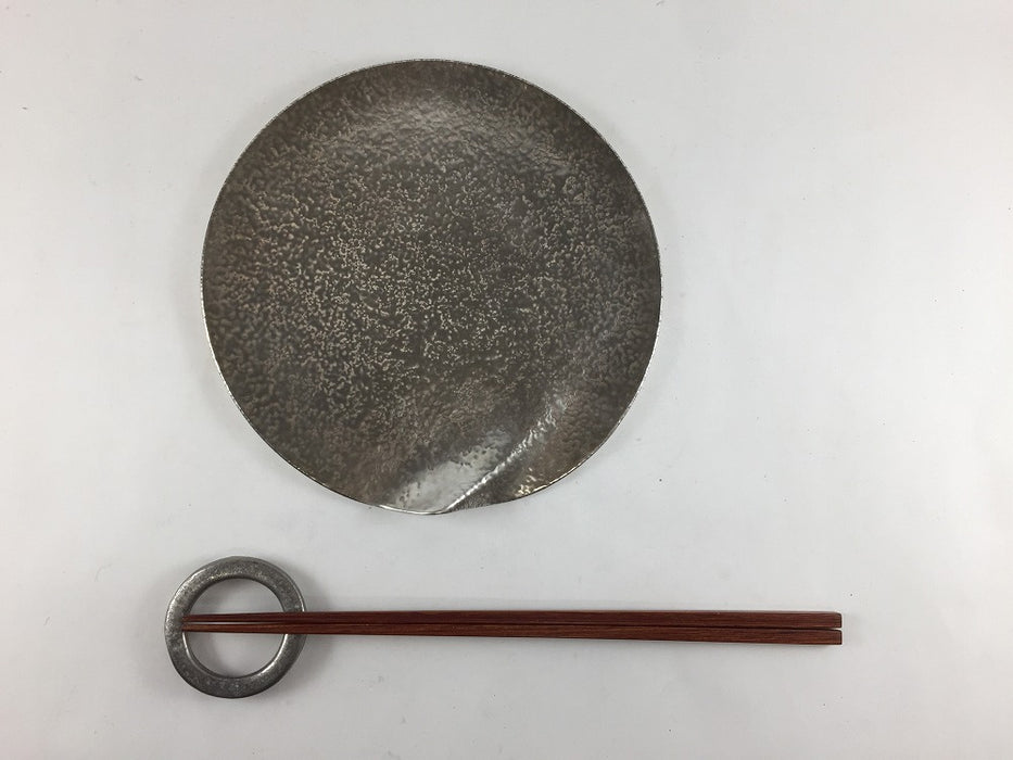 【SALE】本銀彩白吹　φ170片上りプレート　17cm　有田焼【訳あり】