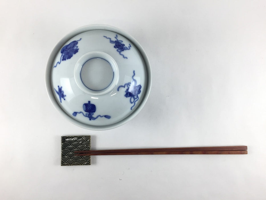 【SALE】12cm蓋物(300cc)　染宝尽し　波佐見焼【訳あり】