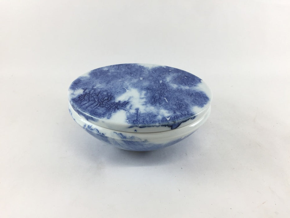 【SALE】呉須垂込　円錐12cm蓋物　有田焼【訳あり】