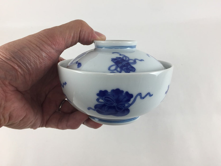 【SALE】12cm蓋物(300cc)　染宝尽し　波佐見焼【訳あり】