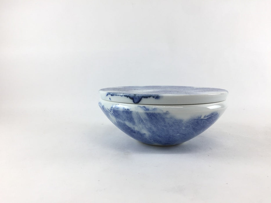 【SALE】呉須垂込　円錐12cm蓋物　有田焼【訳あり】