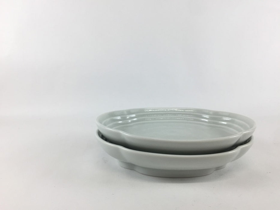 【SALE】白段小判小皿　13cm　有田焼【訳あり】