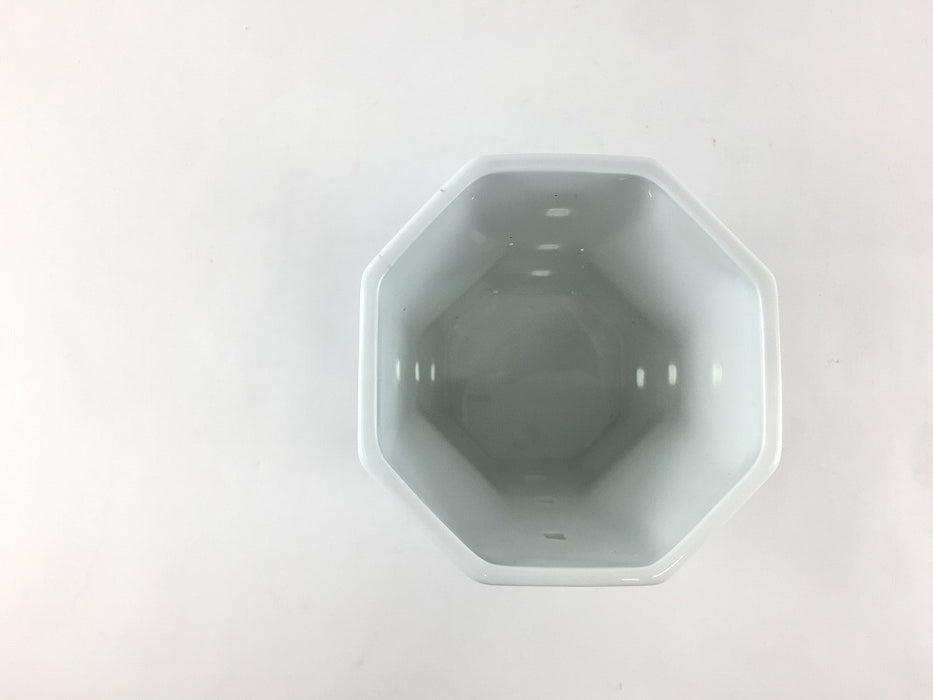 【SALE】水晶角彫八角ロックグラス(300cc)　9cm　波佐見焼【訳あり】