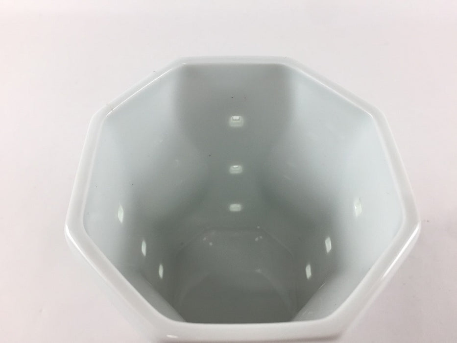 【SALE】水晶角彫八角ロックグラス(300cc)　9cm　波佐見焼【訳あり】