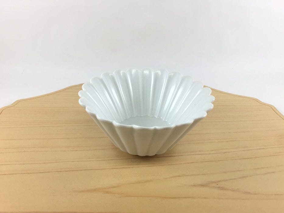 【SALE】110菊反鉢　白マット　11cm　波佐見焼【訳あり】