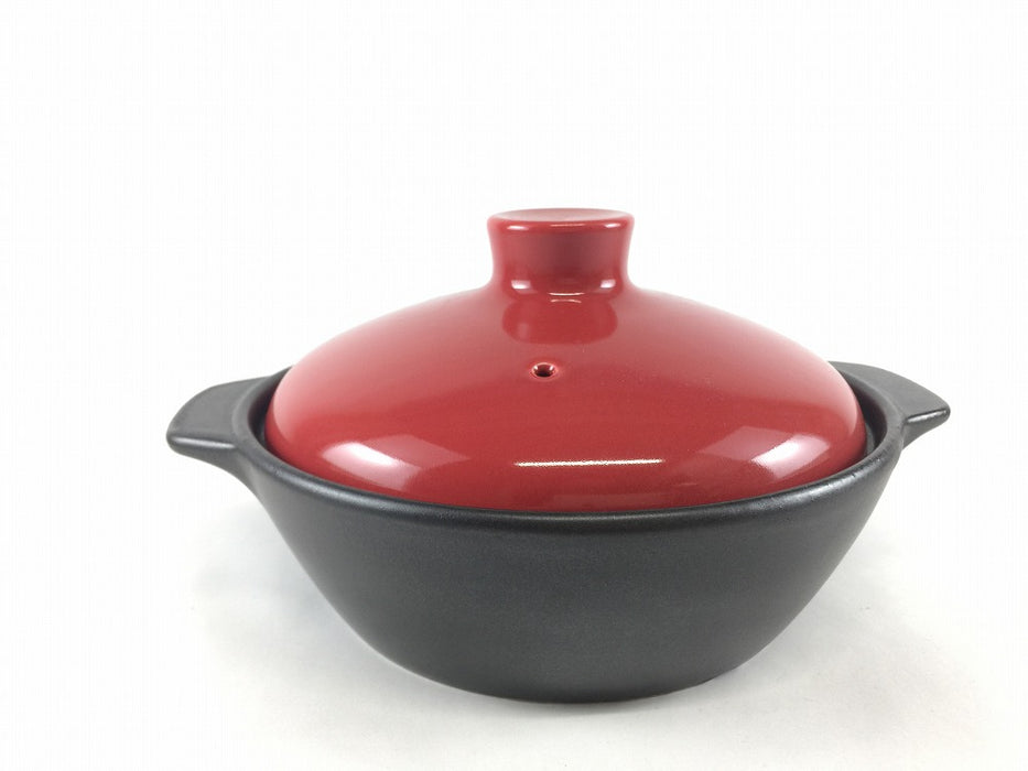 【SALE】おひとり鍋(500cc)　(黄/藍文様/赤)　18cm　波佐見焼【訳あり】