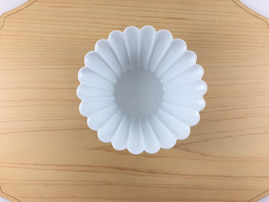 【SALE】110菊反鉢　白マット　11cm　波佐見焼【訳あり】